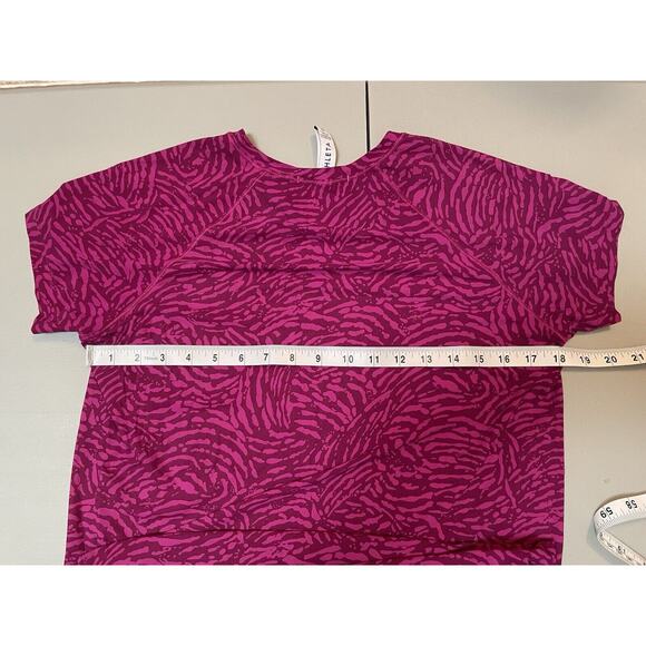 Athleta Purple Top Athletic Womens Sz XS Abstract Striped Print Stretch‎ - Picture 7 of 8